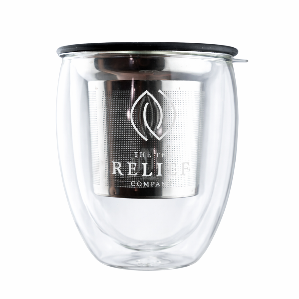 Tea Relief Glass Infuser Ritual Mug – 12oz